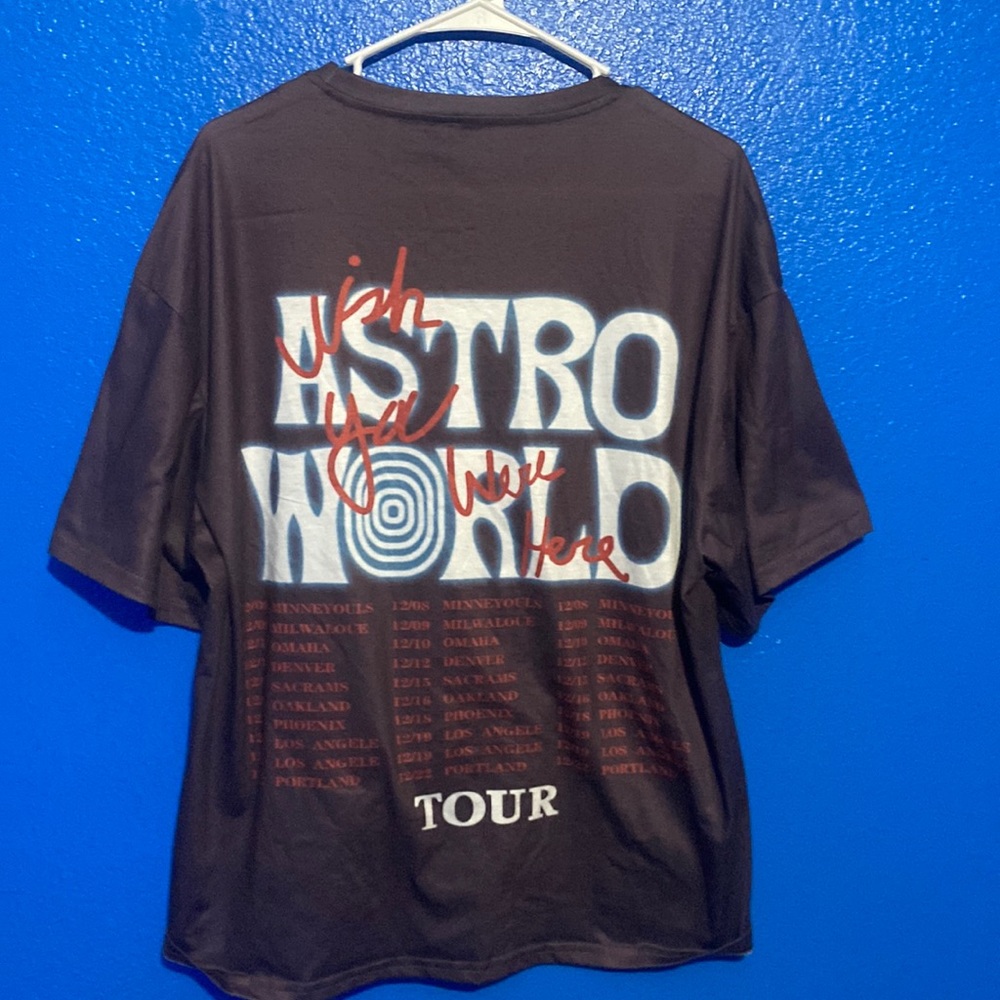 Travis Scott Astro world tour grey t-shirt size medium